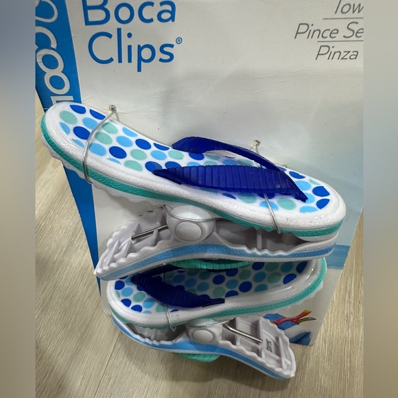 Boca Clips Towel Clips Flip Flops, Two sets of 2, NWT - Picture 3 of 4